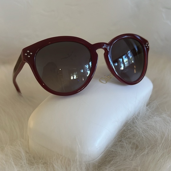 Chloe CE730S 613 Red Sunglasses - Picture 4 of 6